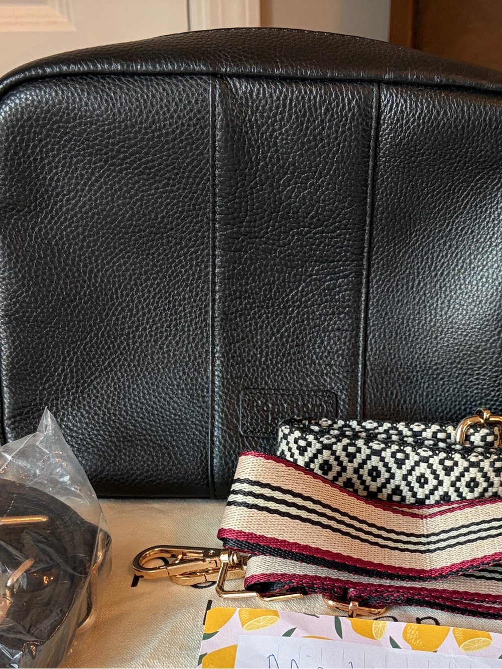 Pom Pom London- City Plus Bag in Black